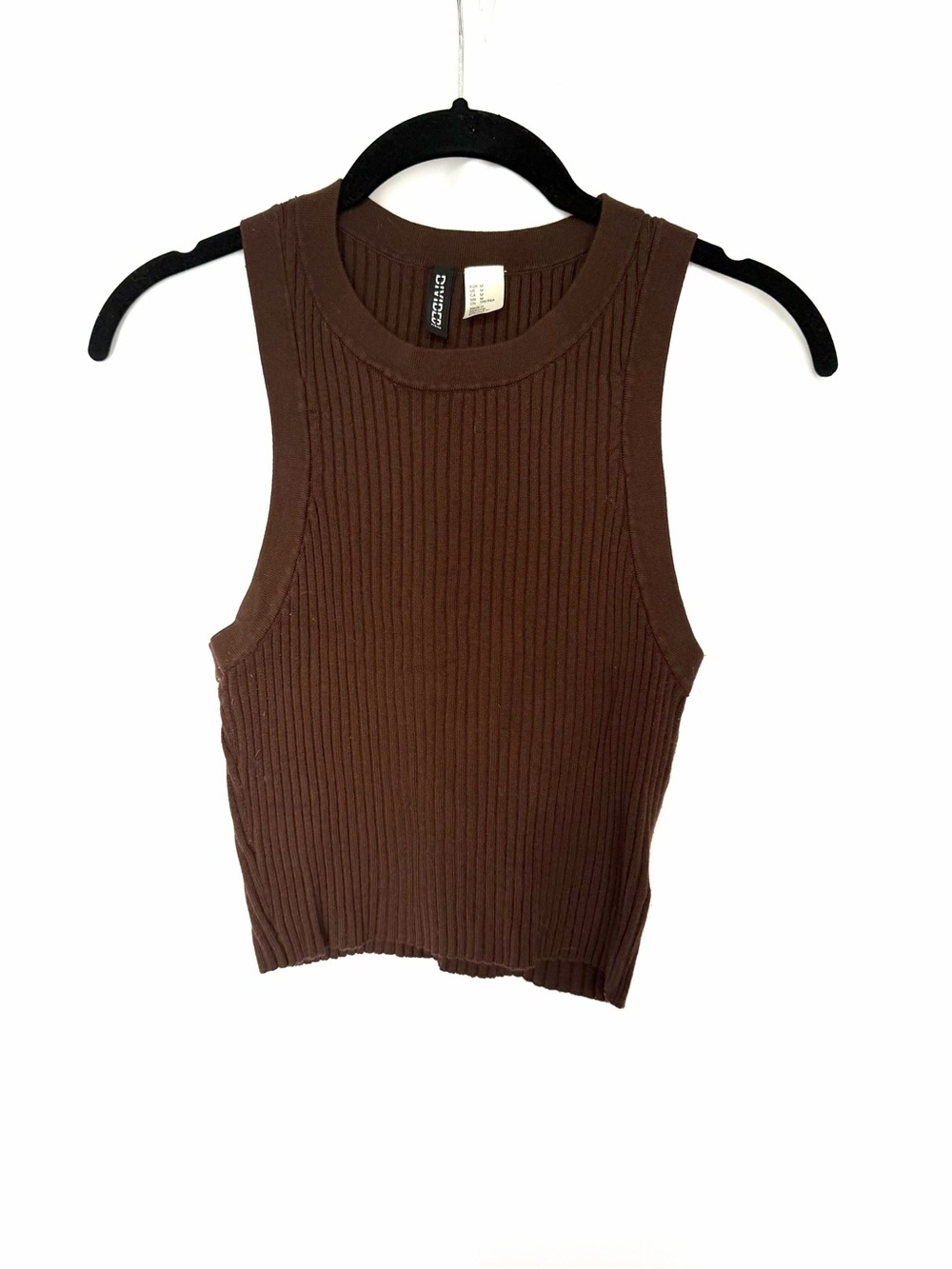 H&M Brown Ribbed Sweater Sleeveless Tank